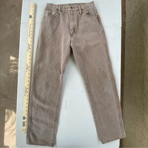 Vintage 1970s Wrangler 14MWZTS Cowboy Cut Jeans 9x30 Tan Made in USA 100% Cotton